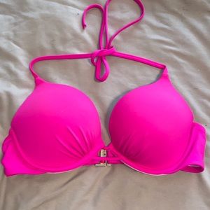 HOT PINK PUSH UP SWIM TOP VICTORIAS SECRET